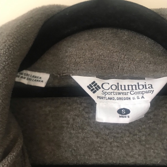 Columbia Fleece Men's Sz Small Gray Zip Up Jacket - Picture 5 of 6